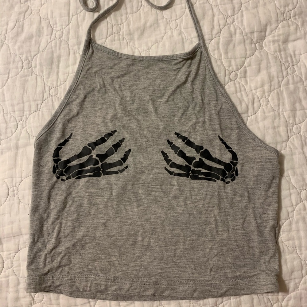 Skeleton halter top.